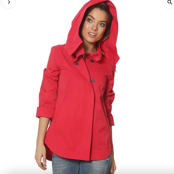 Ciao Milano Savina Red/Pink Rain Coat Small - Picture 1 of 9